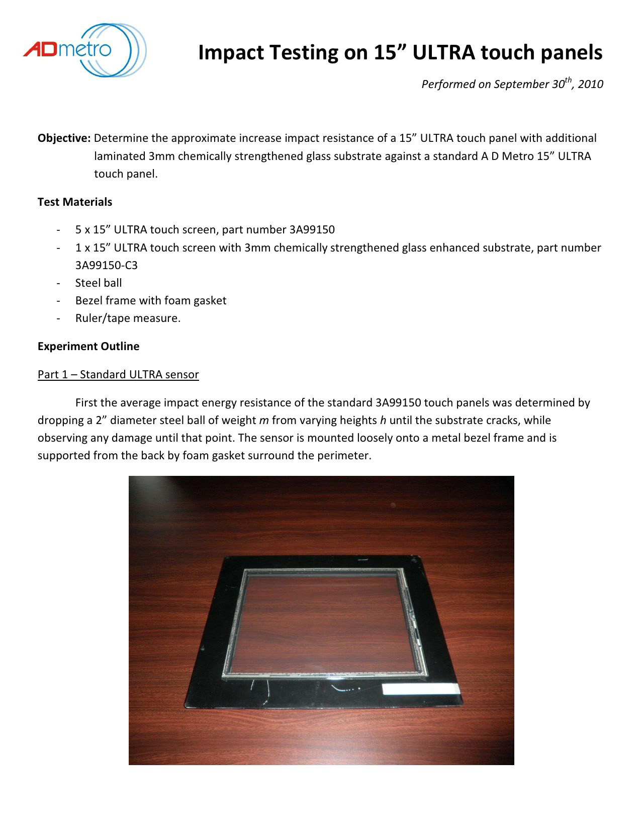 Industrial Monitor - Steel balls - the endurance test for touchscreens a close-up of a screen