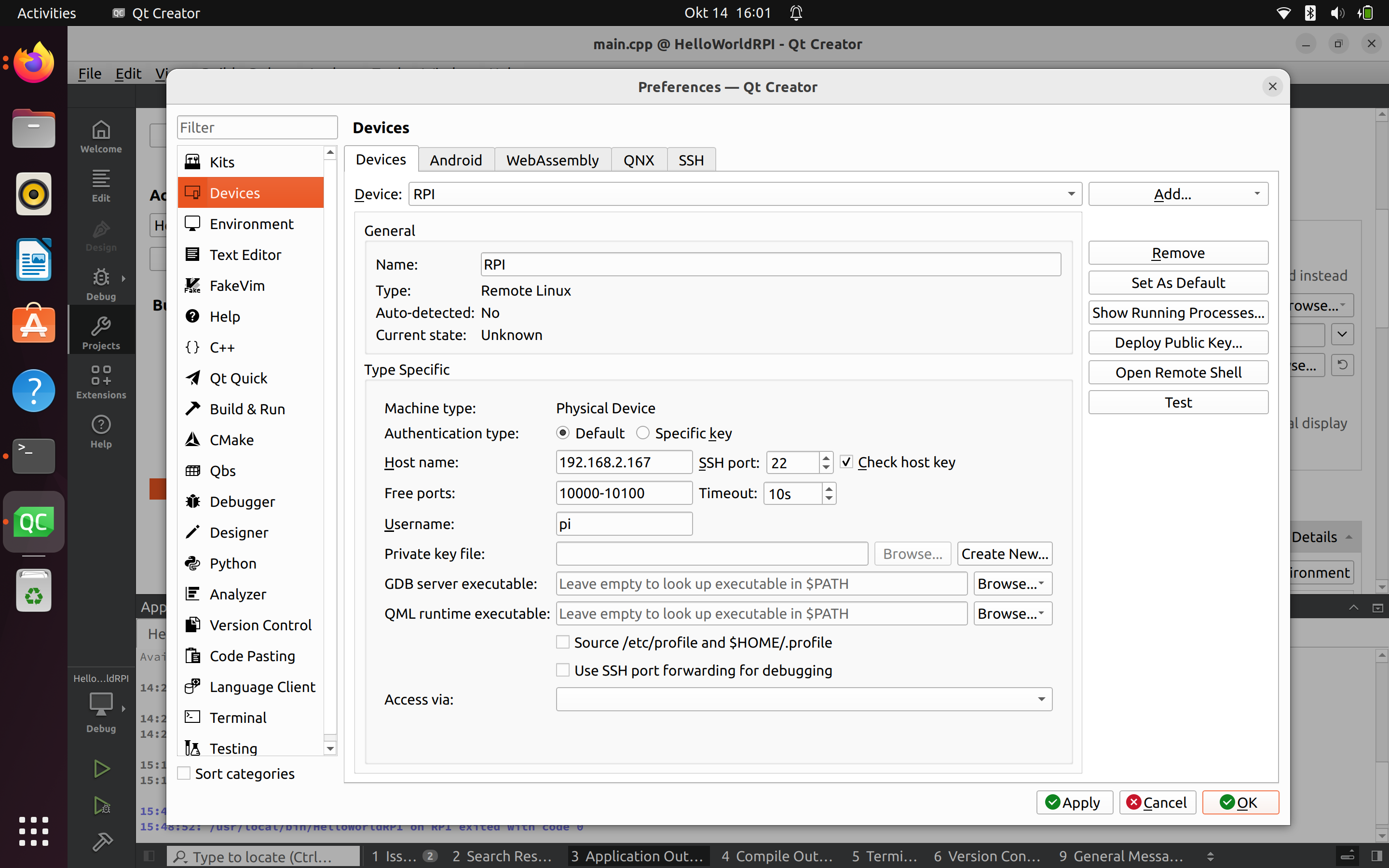 Qt 6.8 Cross-Compilation for Raspberry Pi et skjermbilde av en datamaskin