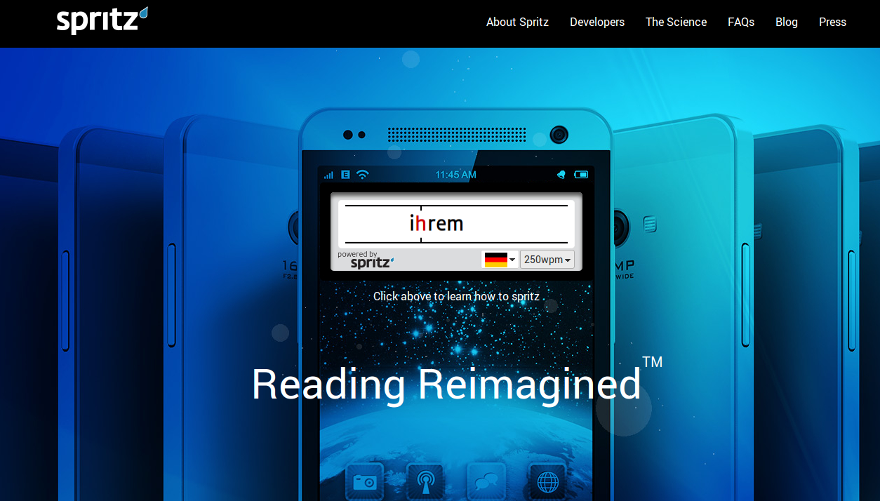 Industrial Monitor - Spritz: save time with new reading technology for mobile devices a screenshot of a cell phone