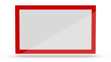 Berøringsskjerm - Tilpasset berøringsskjerm et rødt og hvitt rektangulært skilt