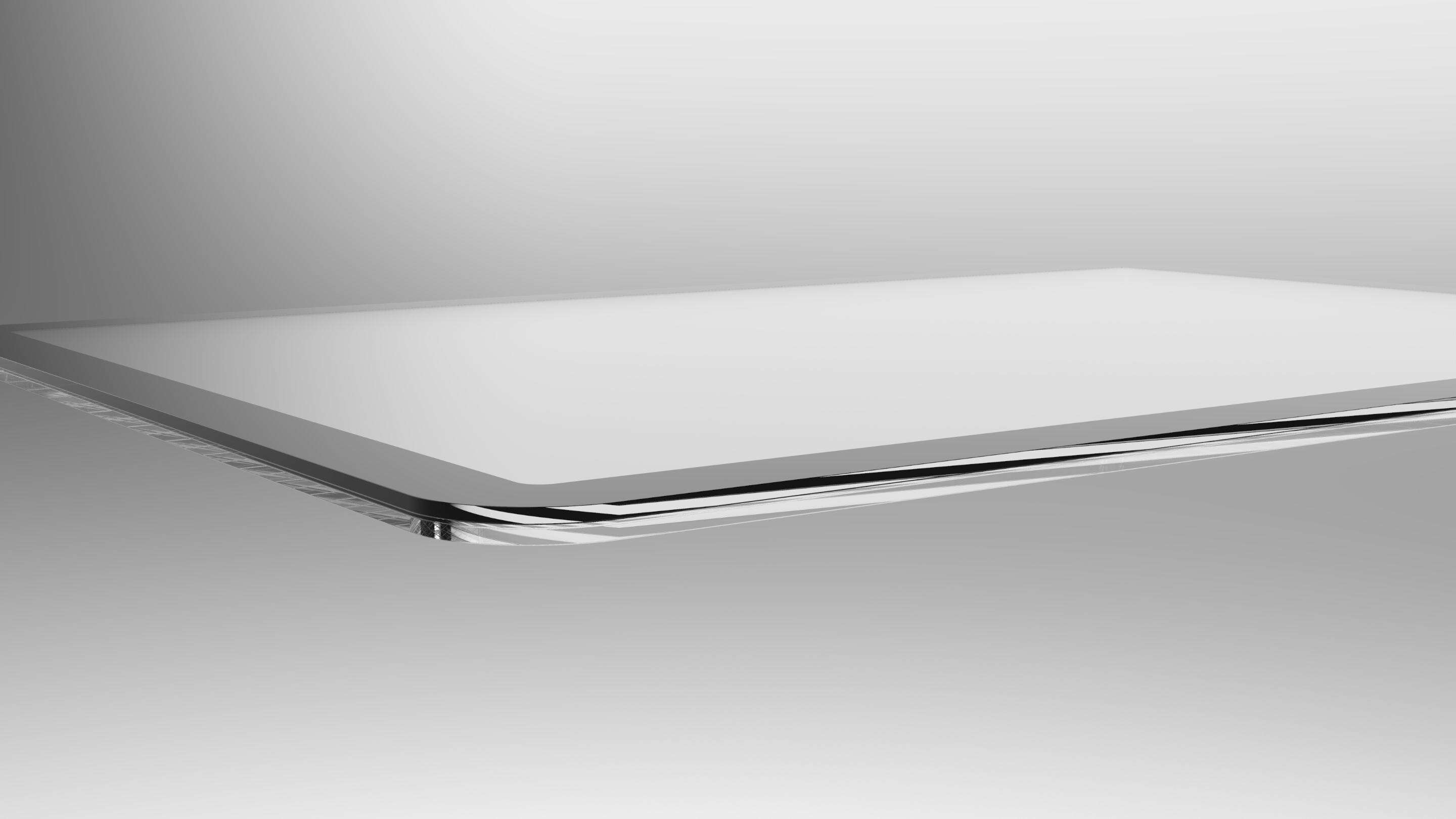 Impactinator® Glass - Vidrio laminado laminado gris claro un objeto rectangular blanco con un borde negro