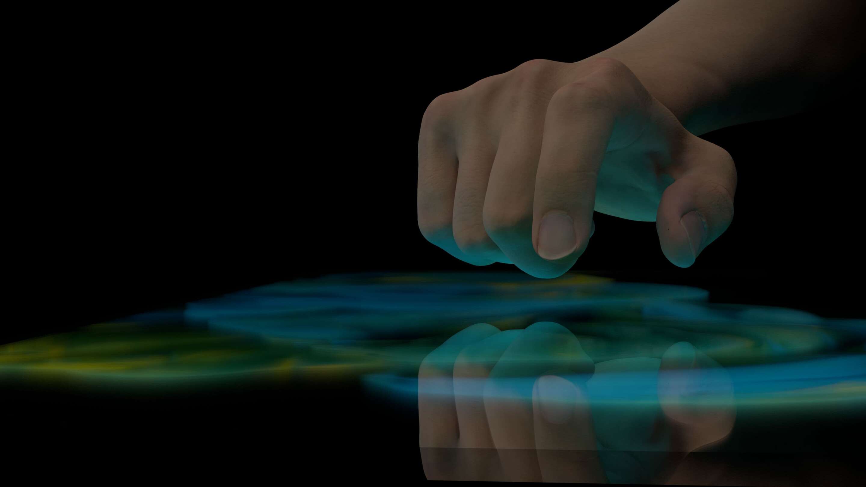 طراحی - اجازه دهید شما را تحت تاثیر قرار دادن یک کلوزاپ از یک دست لمس صفحه نمایش لمسی