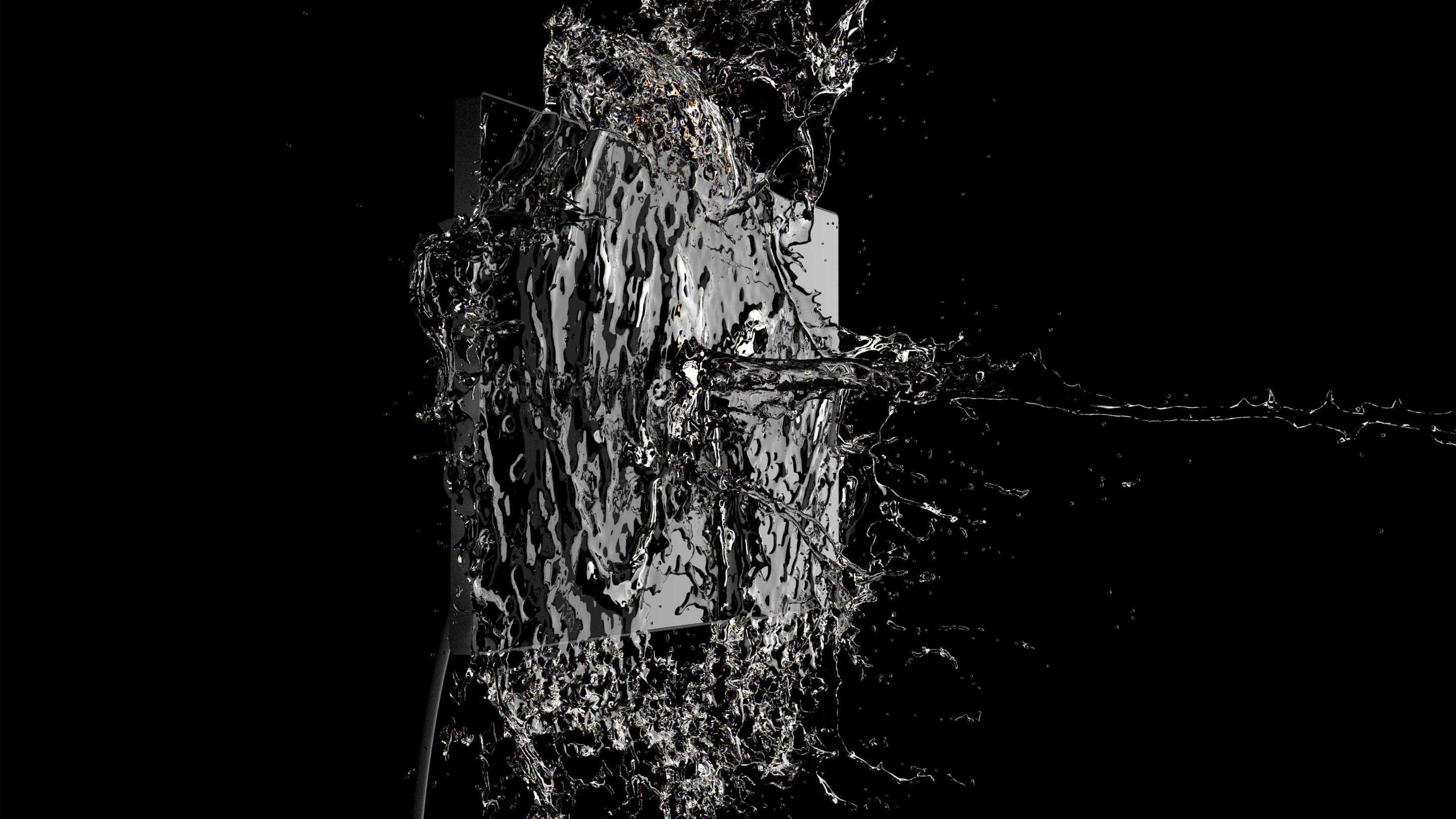 산업용 모니터 - 방수 터치 스크린 정사각형 물체에서 튀는 물