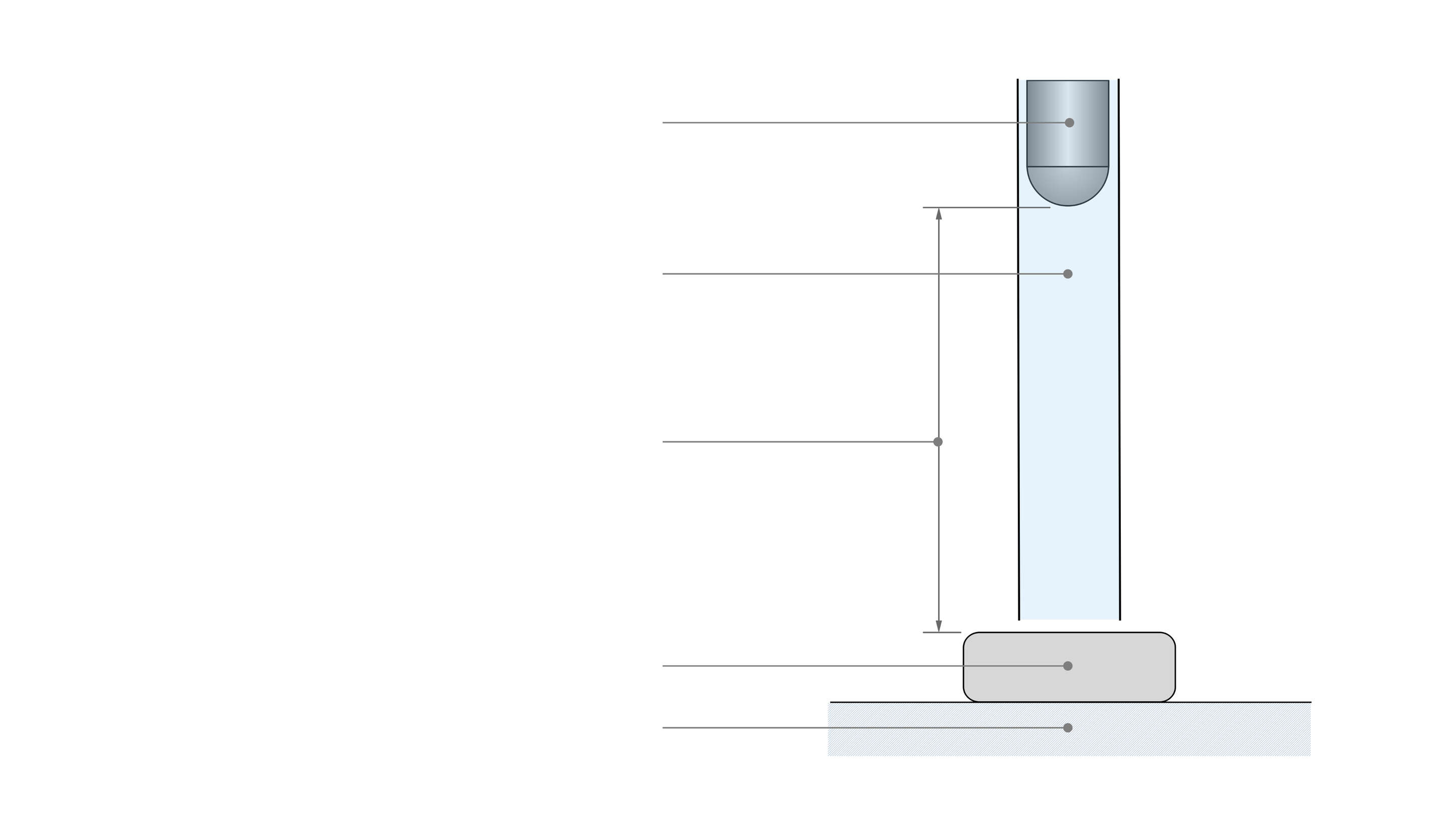 BS EN IEC 60068-2-75 - EN 60068-2-75 Testaufbau Freifallhammer یک نقاشی از یک لوله