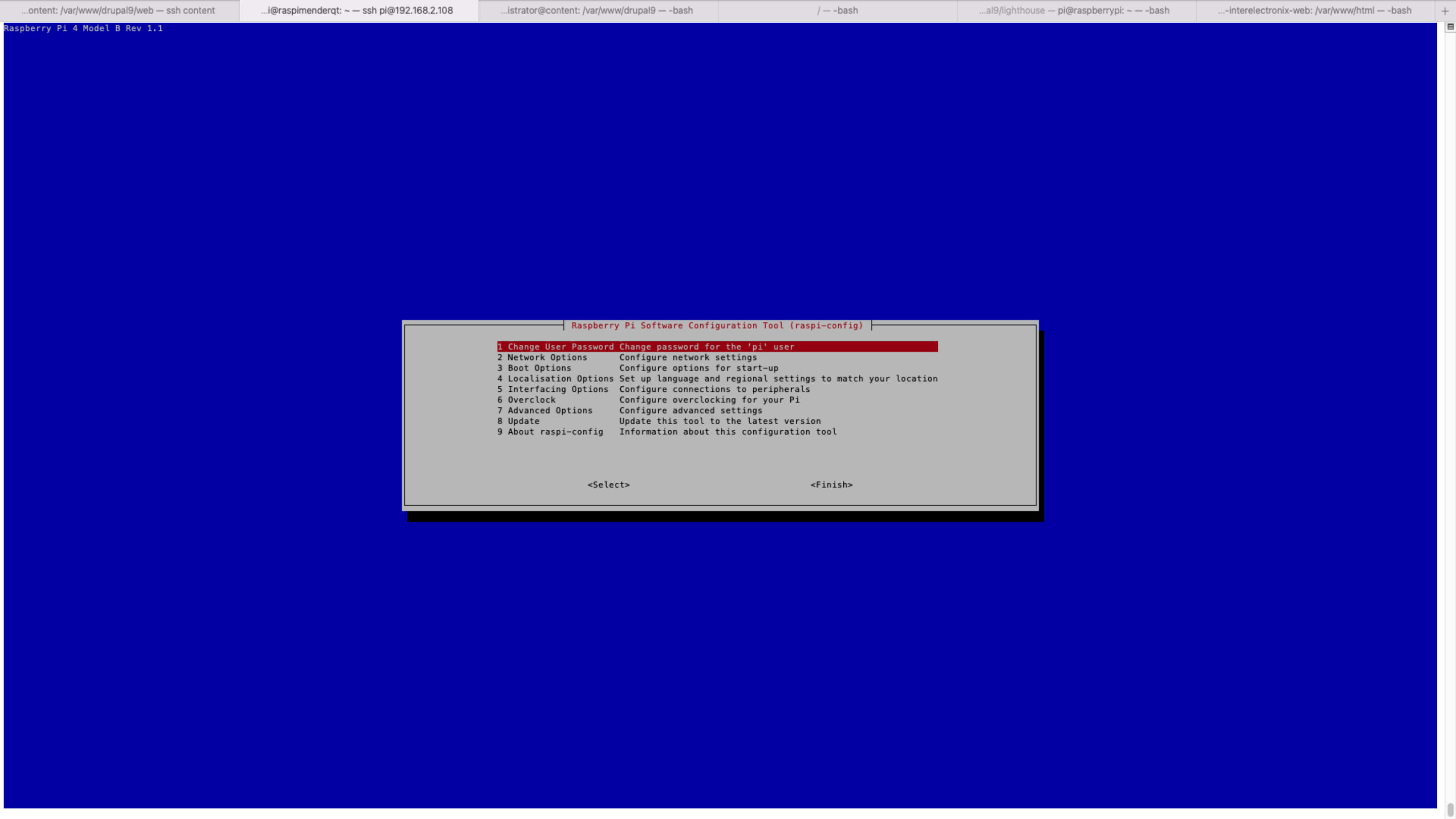 एम्बेडेड सॉफ्टवेयर - रास्पबेरी पाई 4 पर क्यूटी एक नीली स्क्रीन का एक कंप्यूटर स्क्रीन शॉट
