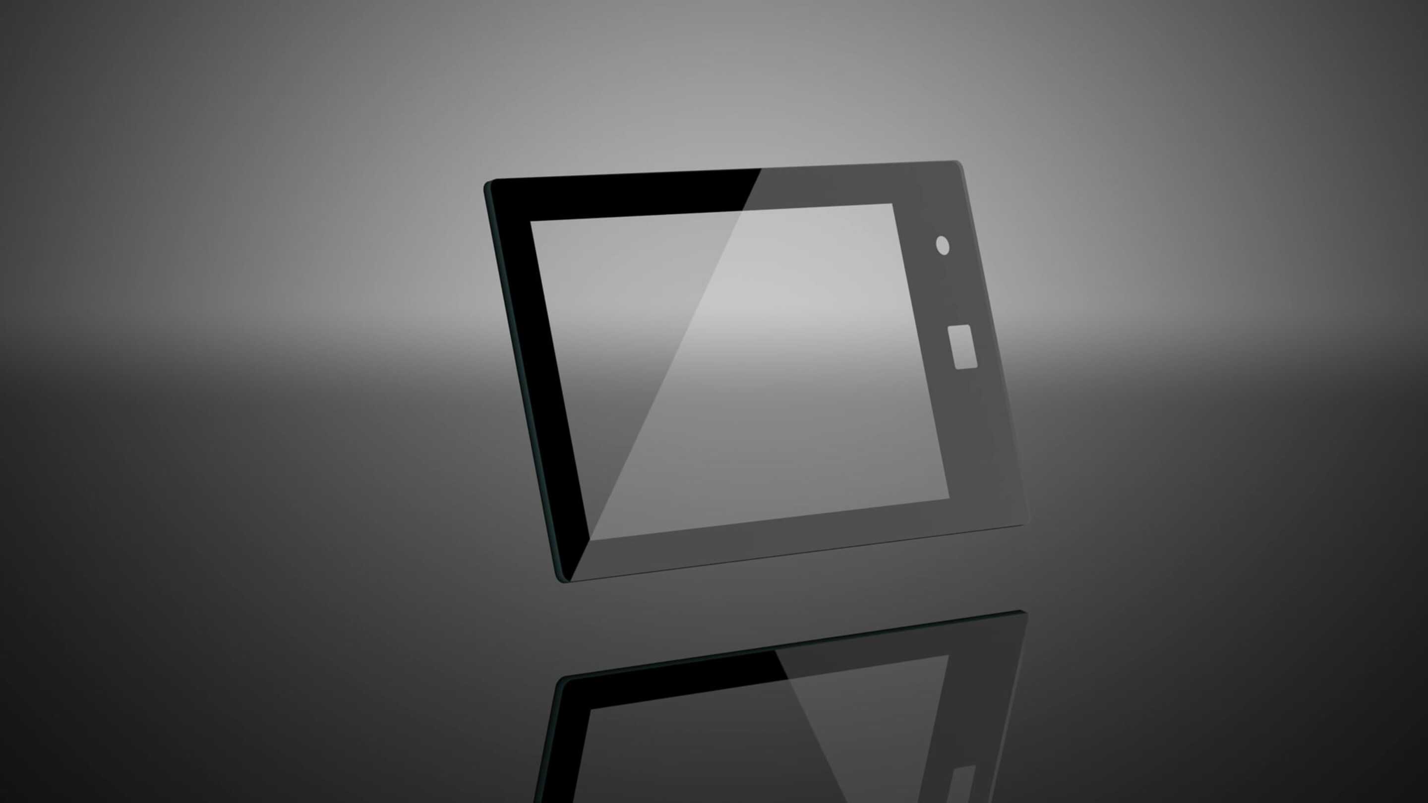 PCAP صفحه لمسی - صفحه نمایش لمسی سفارشی یک قرص سیاه و سفید با صفحه نمایش سفید