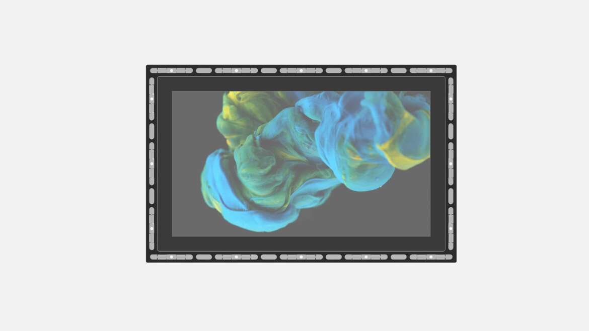 Imej Kombo 1404 Skrin dengan awan warna berwarna-warni